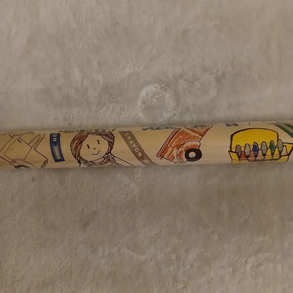 NEW VTG 70s new old stock wrapping paper crayon boxes crayons dolls trucks cars